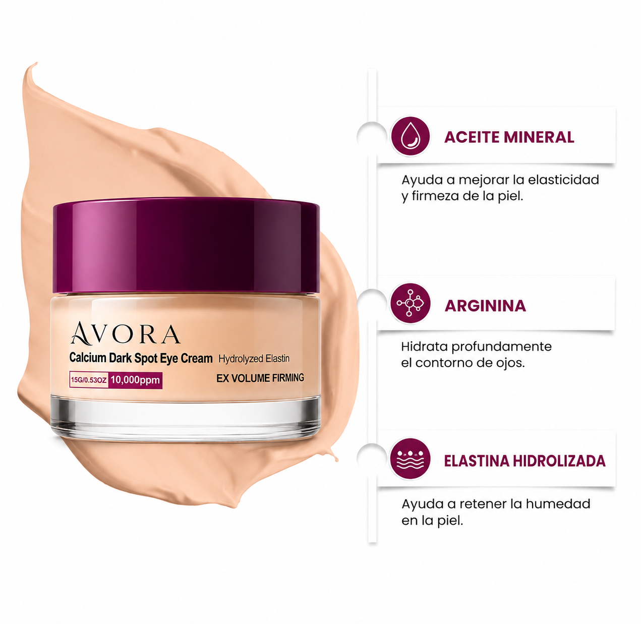 Crema Calcio Avora | Hidrata y Cubre las Ojeras