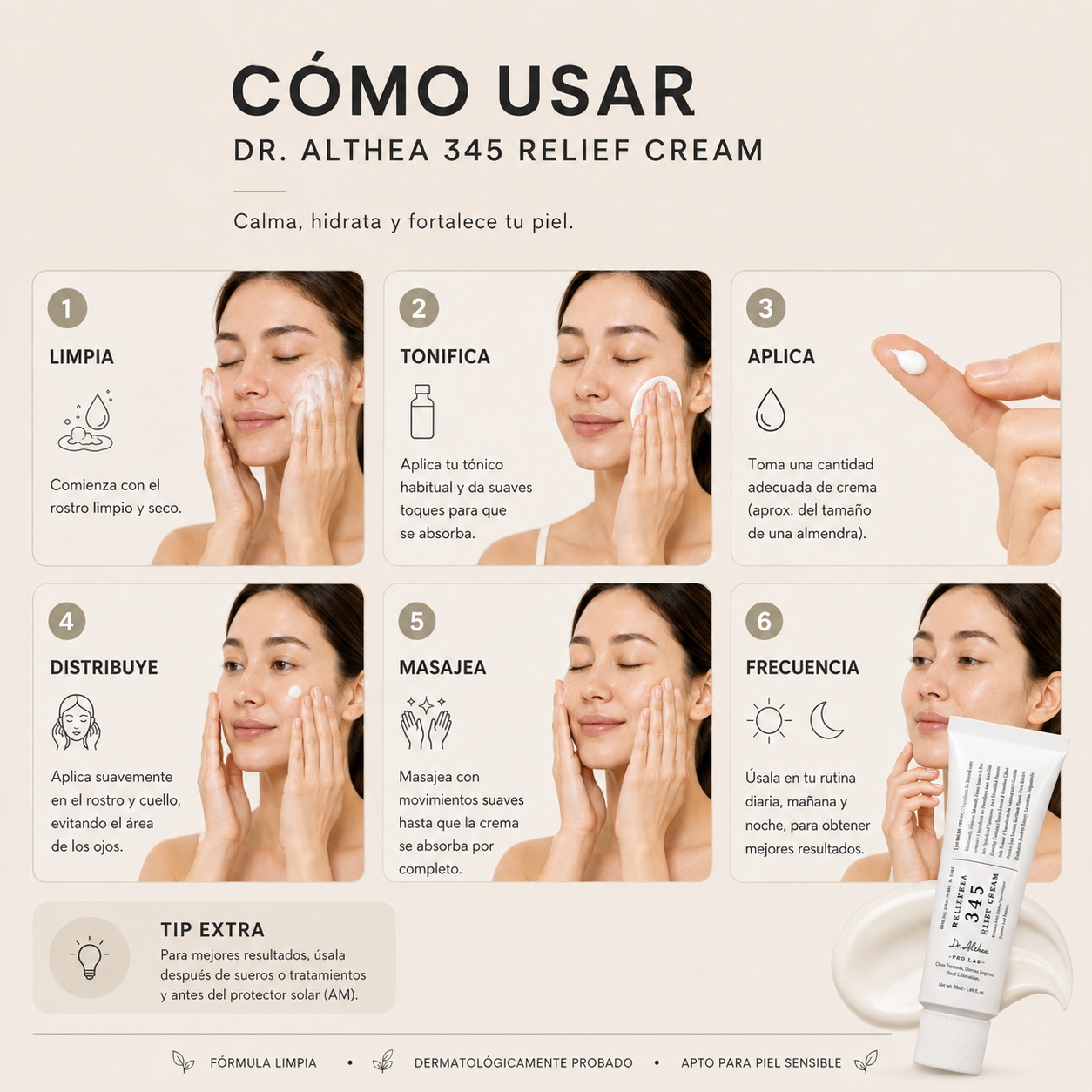 345 Relief Cream ® – Crema calmante | Piel sensible