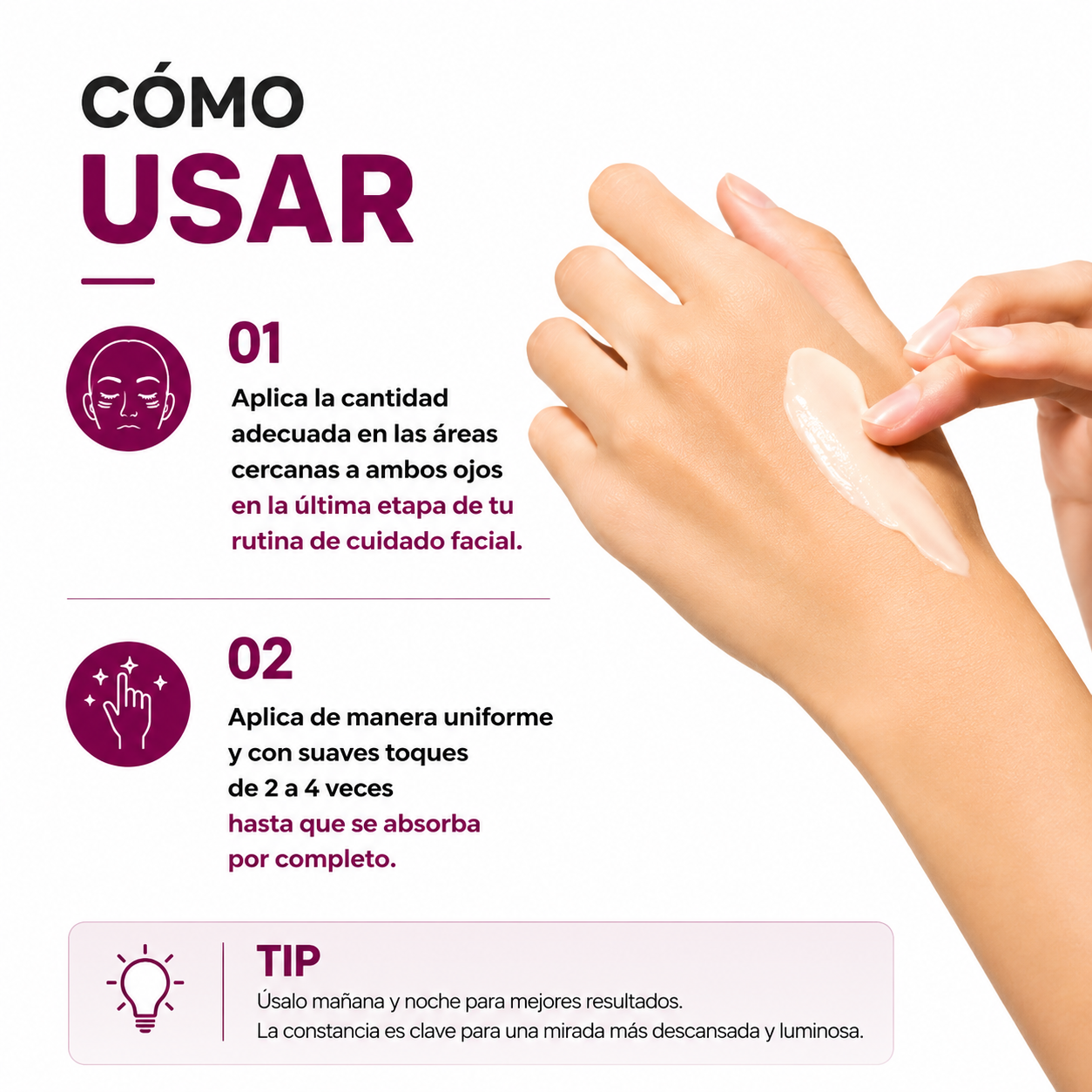 Crema Calcio Avora | Hidrata y Cubre las Ojeras