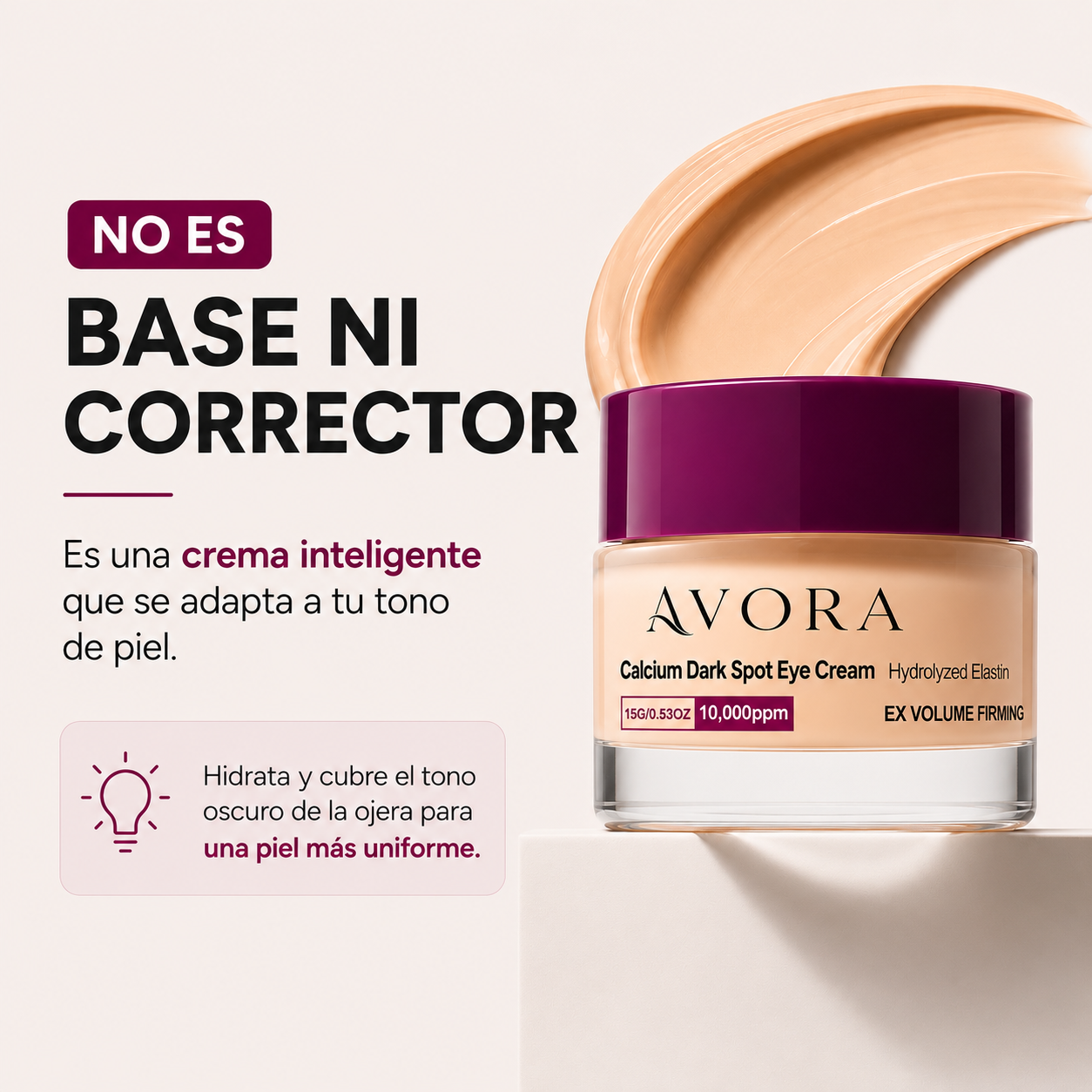 Crema Calcio Avora | Hidrata y Cubre las Ojeras