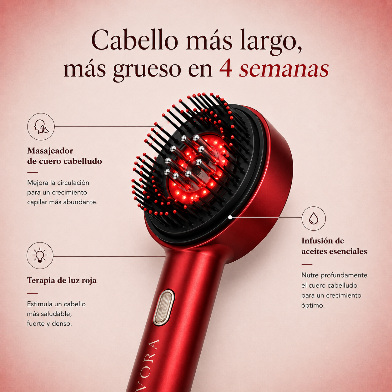 AVORA ScalpPulse™ | Tecnología Capilar Avanzada con Luz Infrarroja